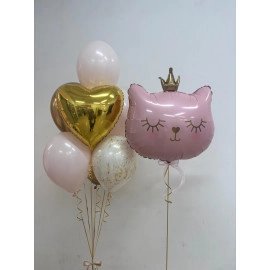 Сет шаров «Кошечка в короне»